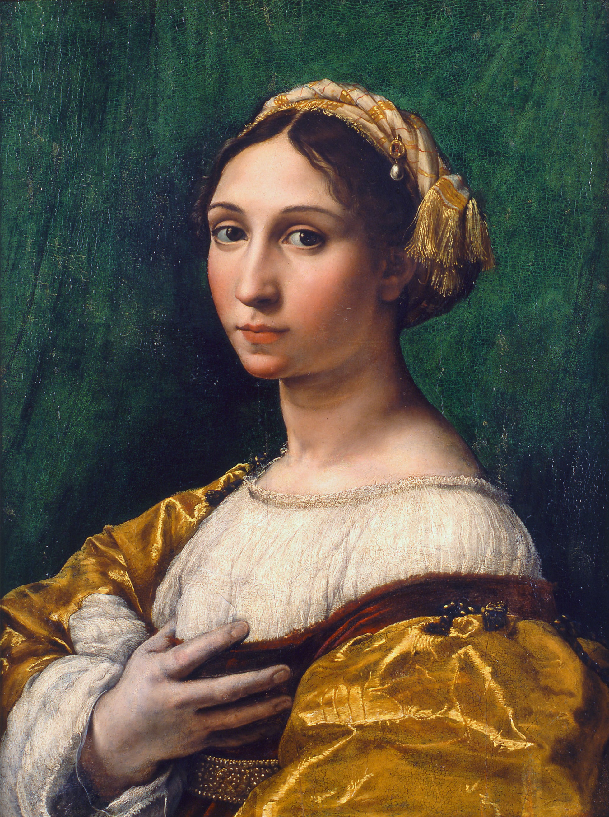 Reproduction du tableau « Portrait de jeune femme - Raphaël Sanzio » par Alpha Reproduction en peinture à l’huile