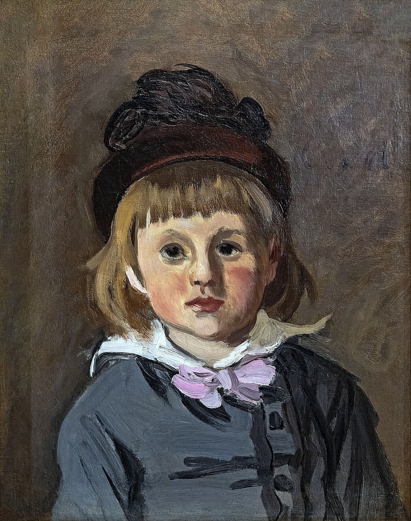 Jean Monetin muotokuva tupsupipossa - Claude Monet