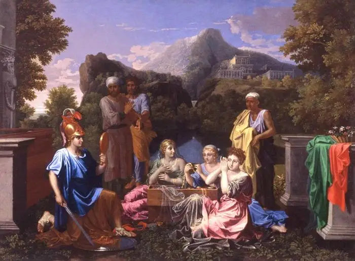 Achille Skyroksen saarella - Nicolas Poussin