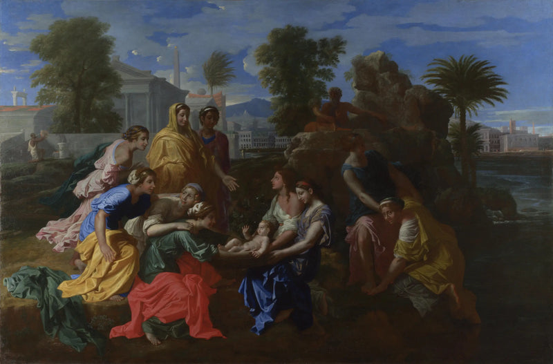 Moïse pelastettu vesistä - Nicolas Poussin