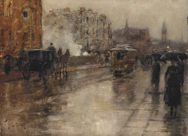 Sadepäivä, Boston - Childe Hassam