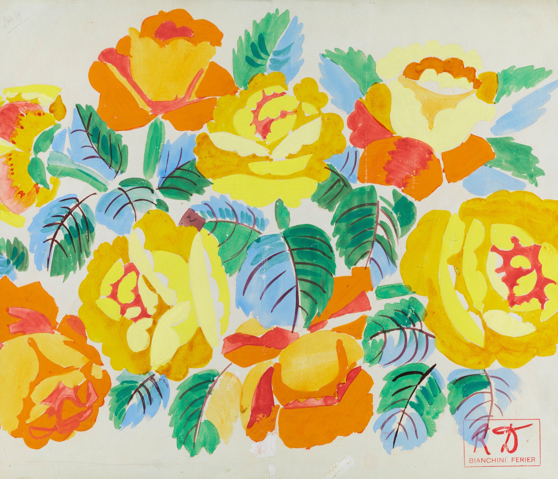 Composition aux roses jaunes de Raoul Dufy