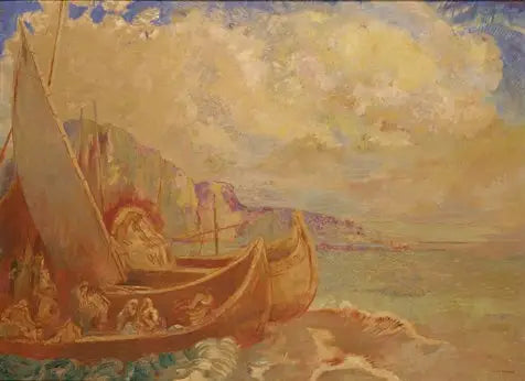 Voiliers (Paysage allégorique) - Odilon Redon - Alpha Reproduction
