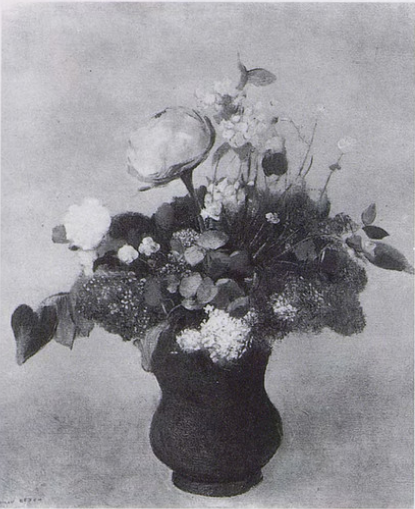 Pivoine, géranium et lilas - Odilon Redon
