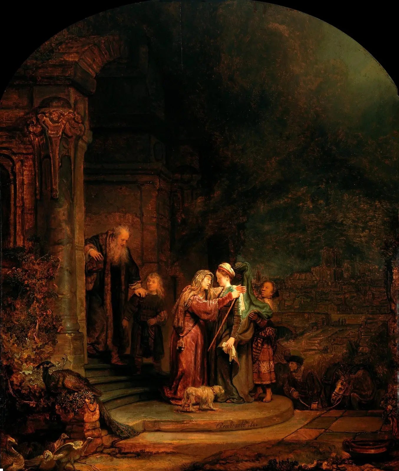 Reproduction du tableau « La Visitation - Rembrandt » par Alpha Reproduction en peinture à l’huile