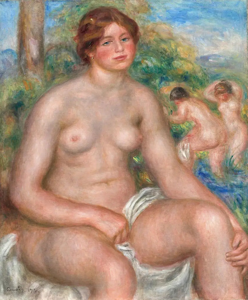 Istuva uimari - Pierre-Auguste Renoir