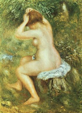 Reproduction du tableau « Un baigneur - Pierre-Auguste Renoir » par Alpha Reproduction en peinture à l’huile