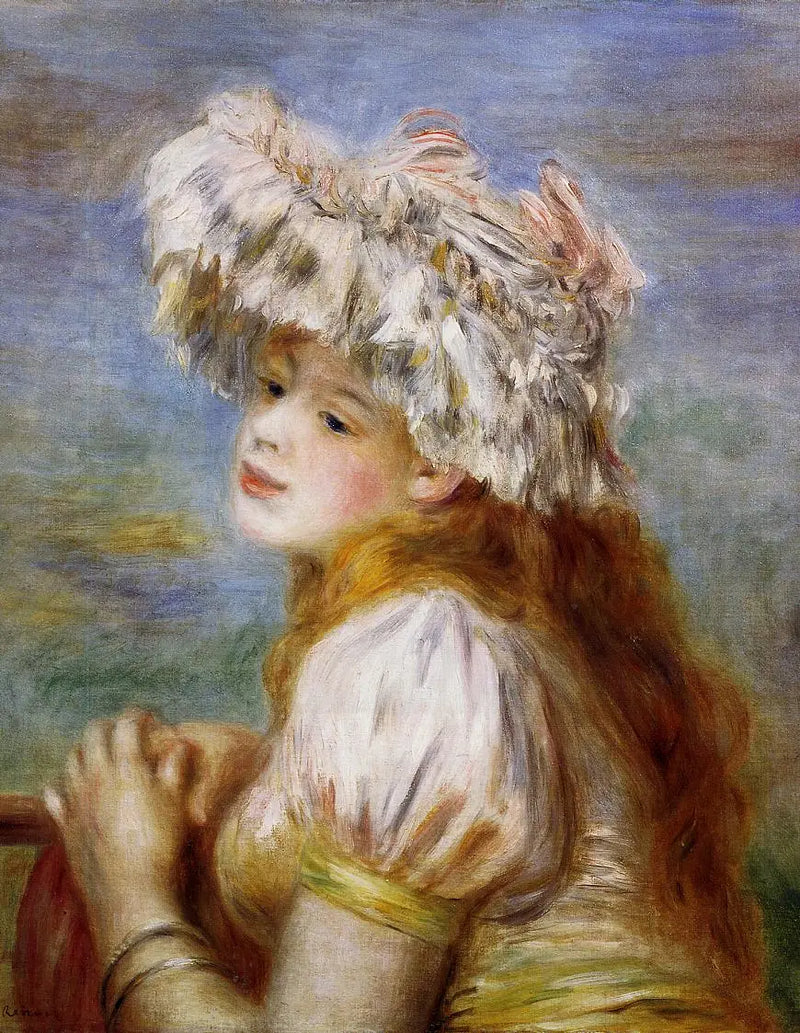 Nuori tyttö pitsikampauksella - Pierre-Auguste Renoir