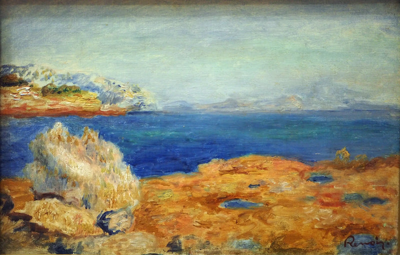 Keltaiset kalliot sinisen meren kanssa - Pierre-Auguste Renoir