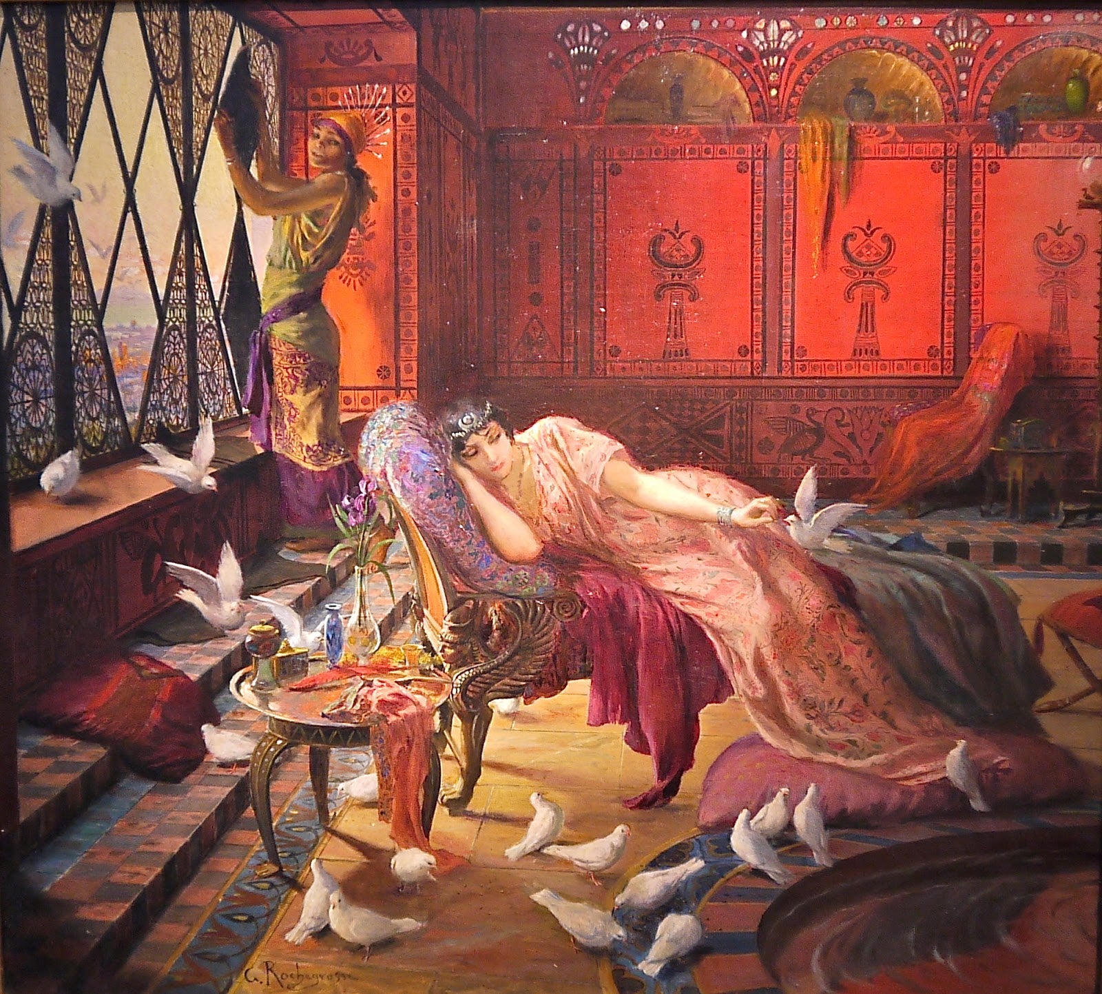 Salammbô et les colombes - Georges-Antoine Rochegrosse