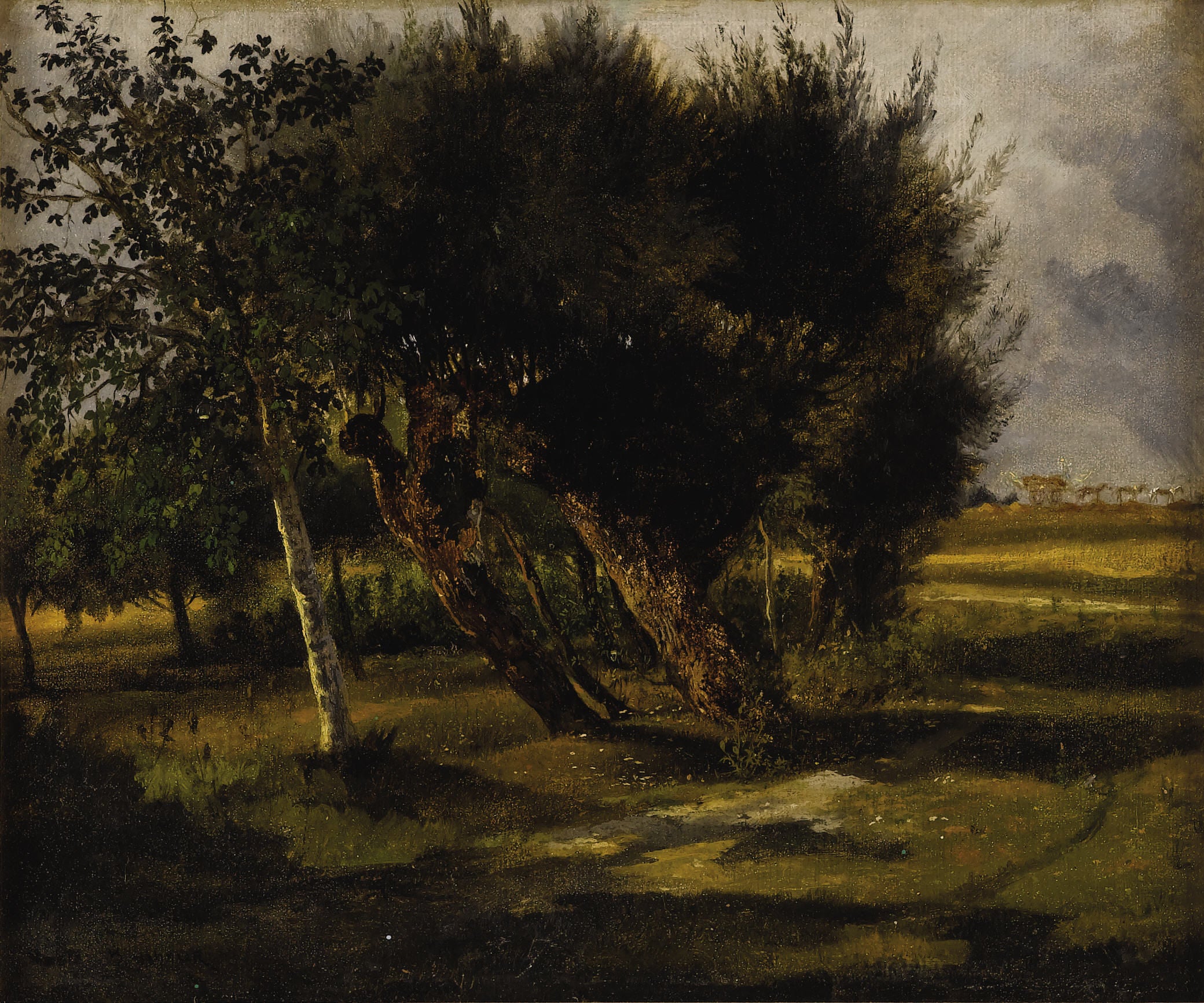 Bouquets d'arbres dans la prairie - Rosa Bonheur