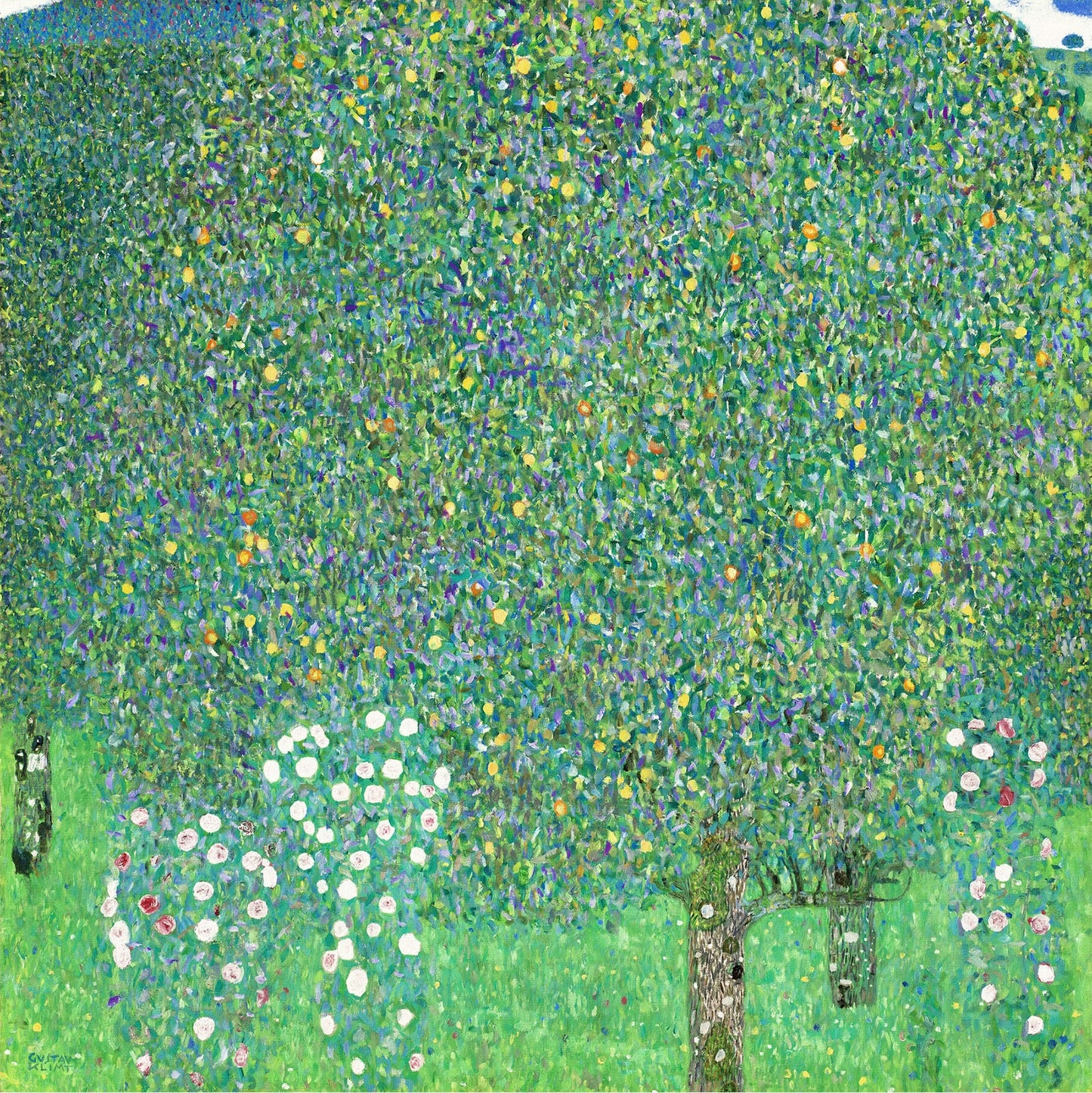 🌳🌸 Ruusupensaat puiden alla – Gustav Klimt (1905)