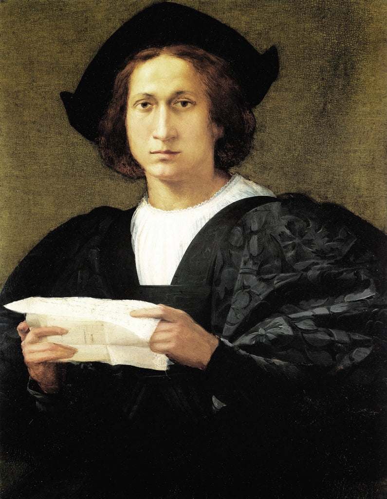 Portrait d’un jeune homme tenant une lettre - Rosso Fiorentino - Alpha Reproduction