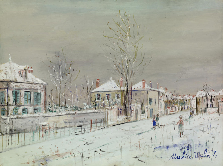 Rue au Vésinet sous la neige (1941) - Maurice Utrillo