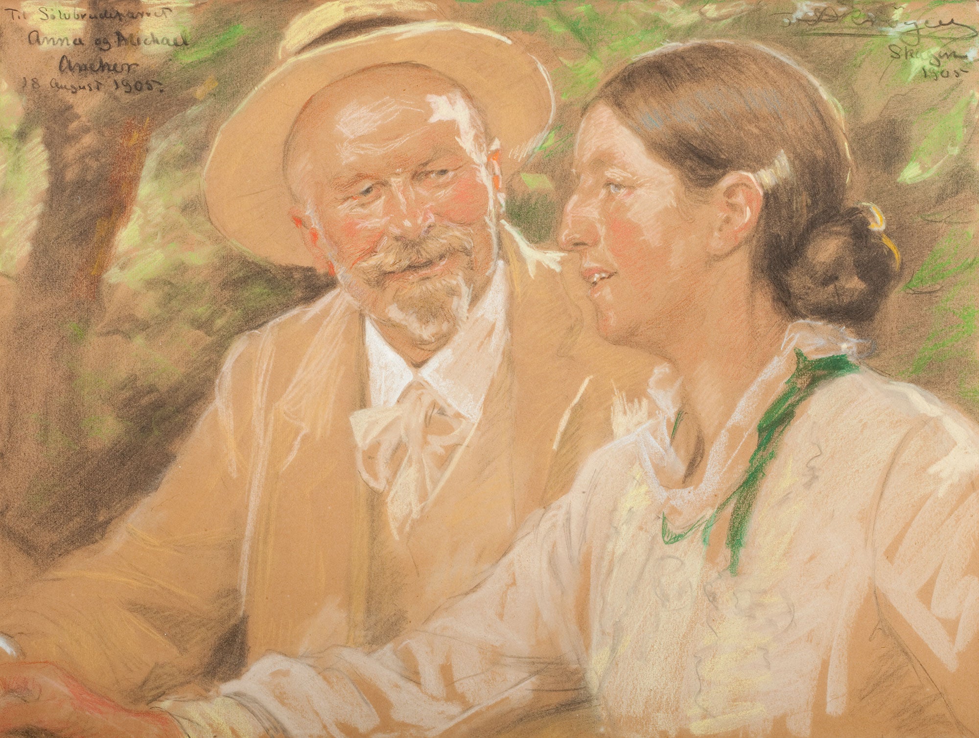 Anna ja Michael Ancher hopeahäissään - Peder Severin Krøyer