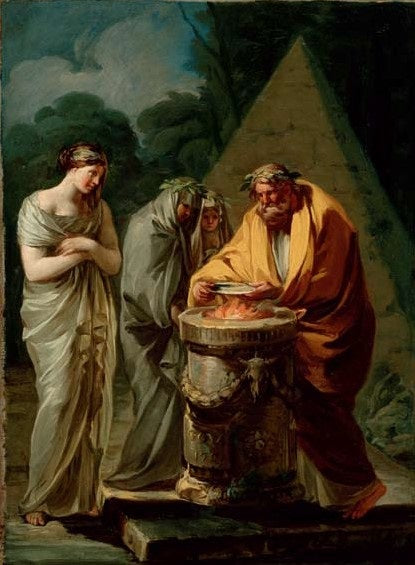 Reproduction du tableau « Sacrifice à Vesta - Francisco de Goya » par Alpha Reproduction en peinture à l’huile