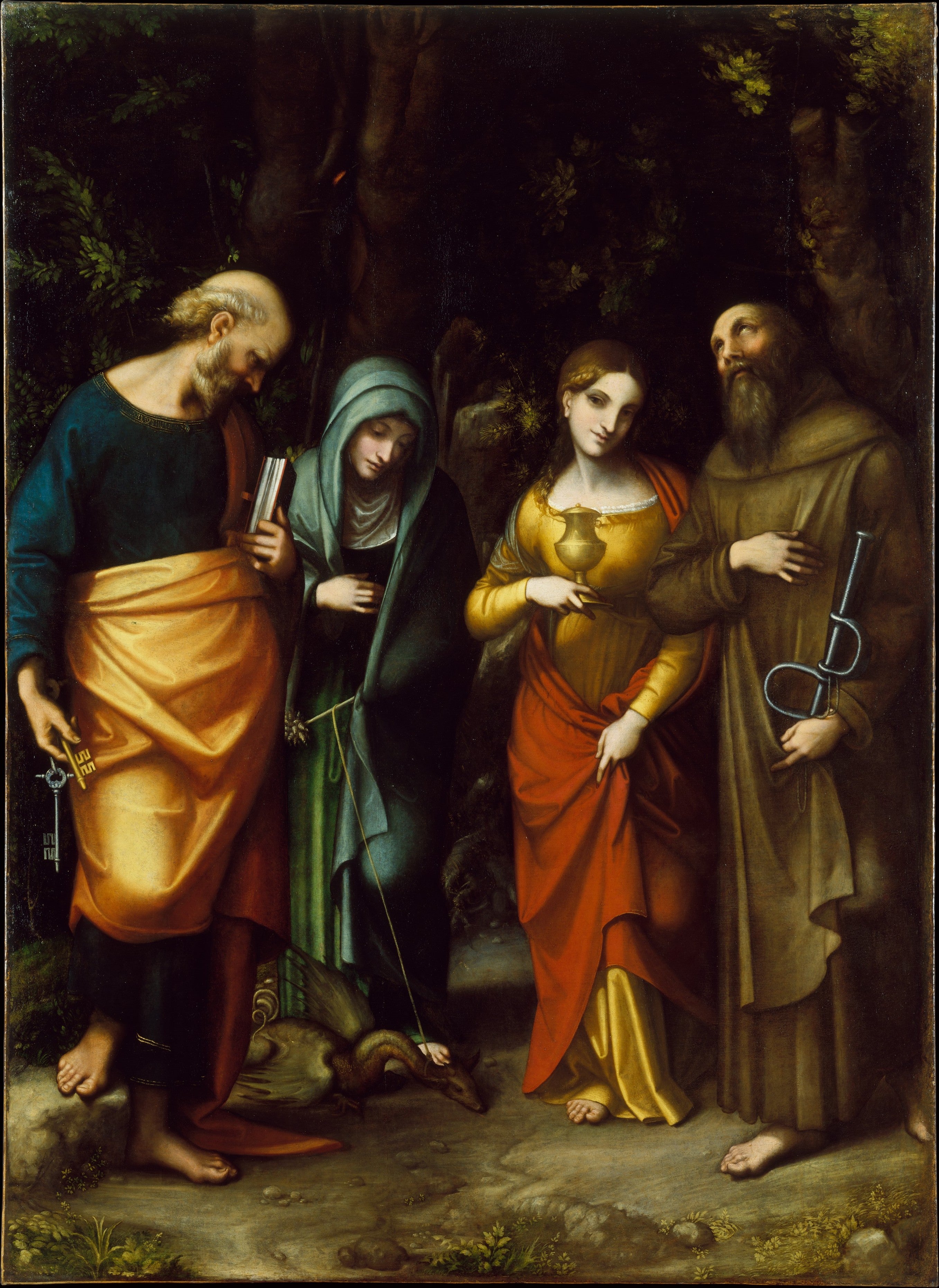 Quatre saints - Antonio da Correggio