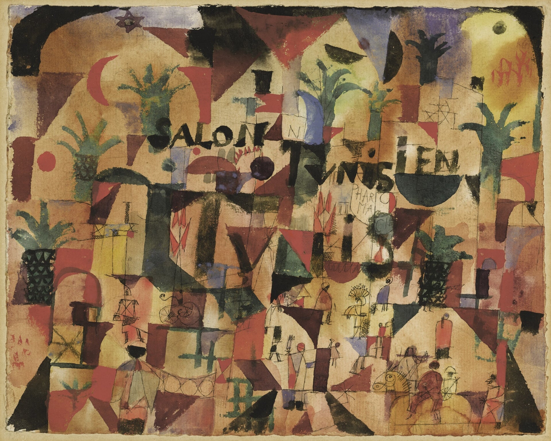 Salon Tunisien (Traffic on the Boulevard Tunis) — Paul Klee