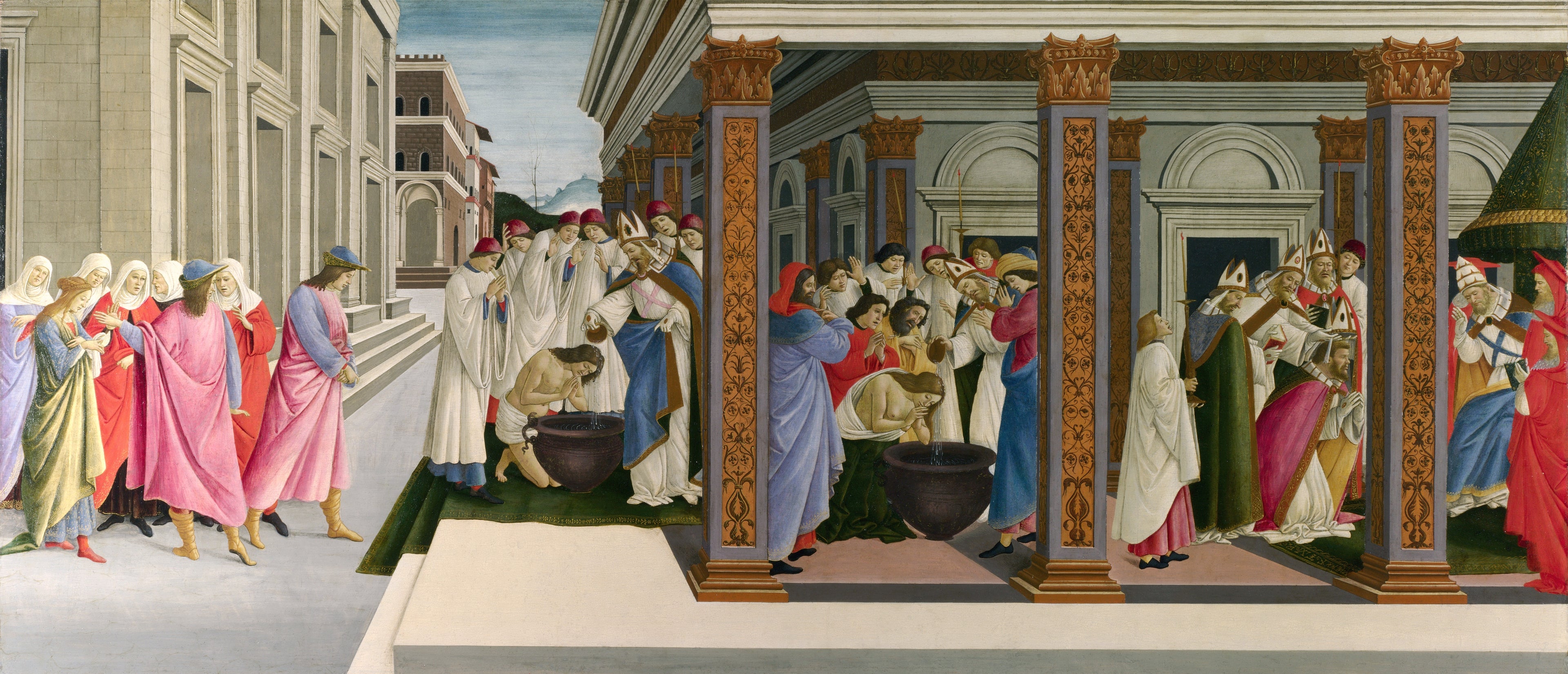 Zenoben kaste ja hänen vihkimisensä piispaksi - Sandro Botticelli