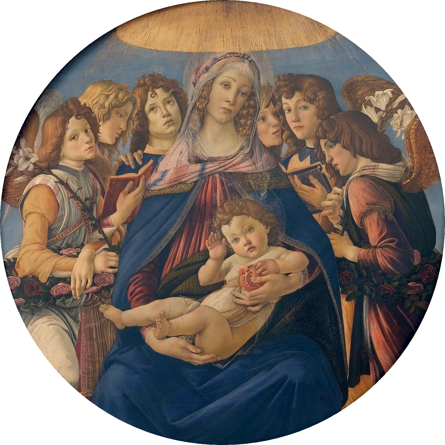 Neitsyt granaatilla - Sandro Botticelli