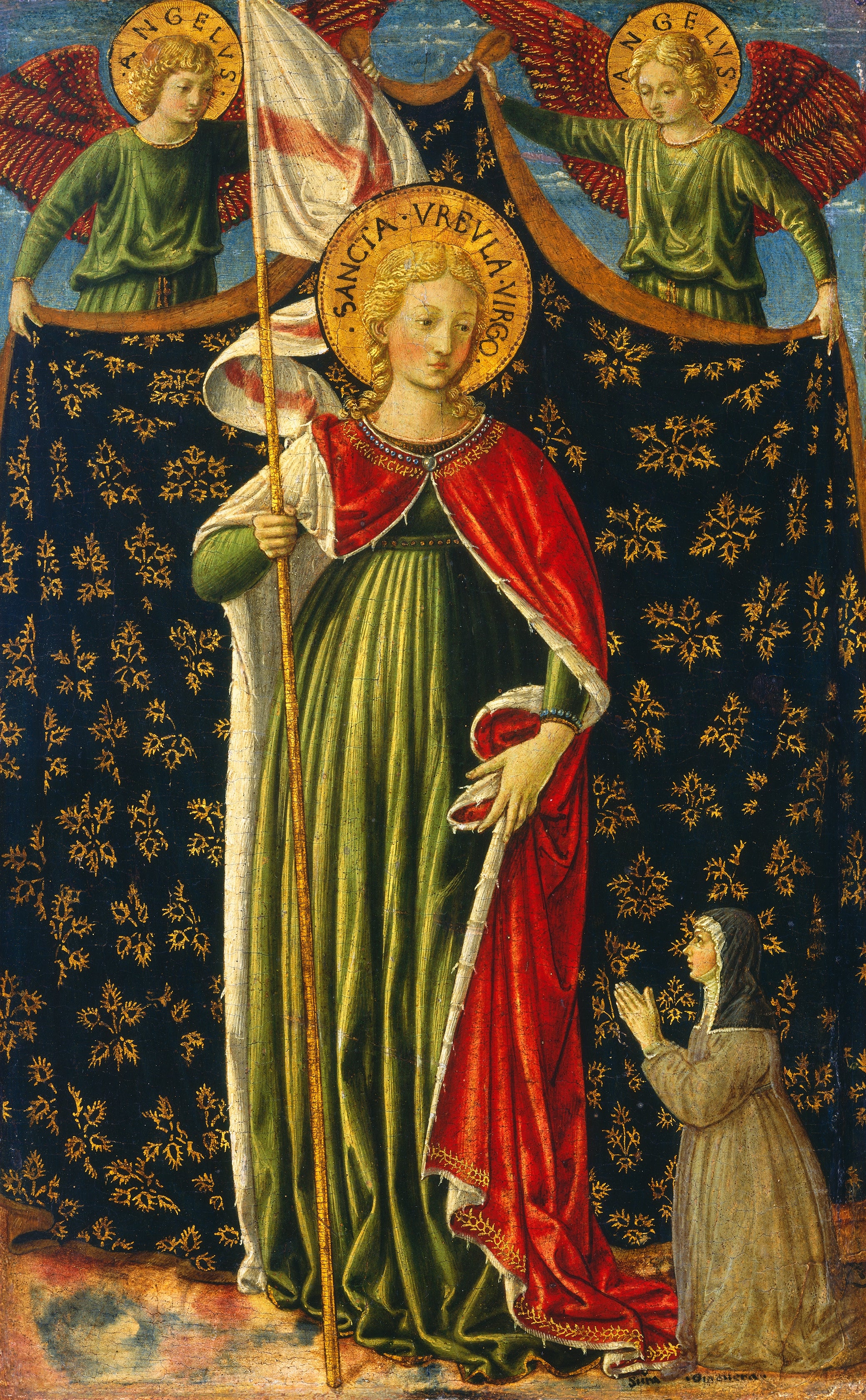 Sainte Ursule avec deux anges et un donateur - Benozzo Gozzoli
