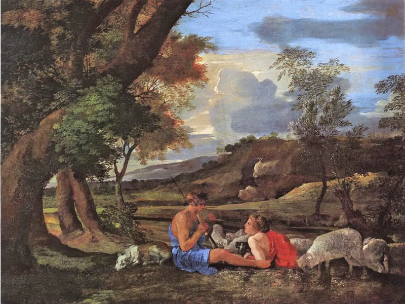 Pastoraalinen kohtaus - Nicolas Poussin
