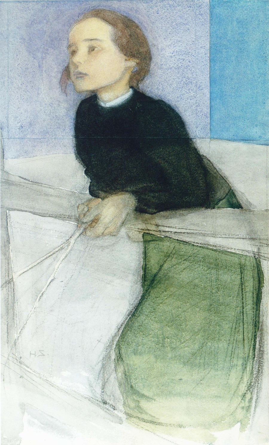Tyttö veräjällä I (1897) - Helene Schjerfbeck