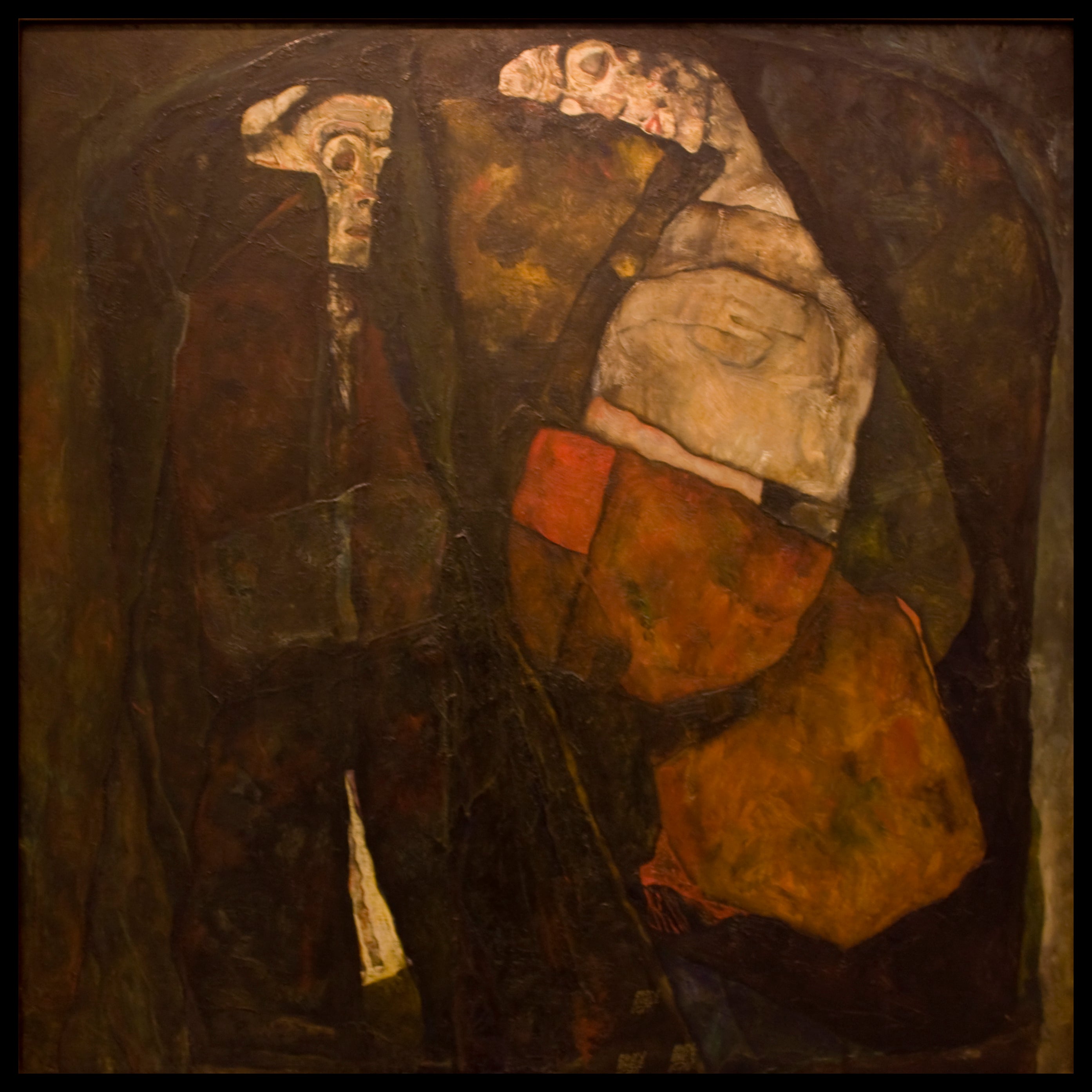 Reproduction du tableau « Mort et Jeune fille - Egon Schiele » par Alpha Reproduction en peinture à l’huile