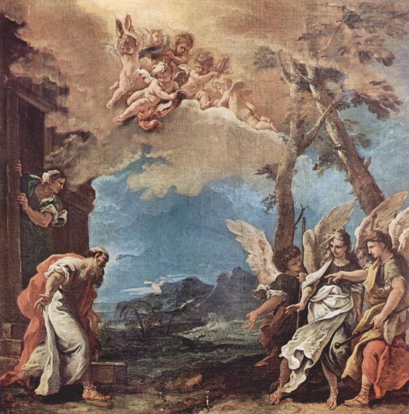 Abraham ja kolmeen enkeleen - Sebastiano Ricci