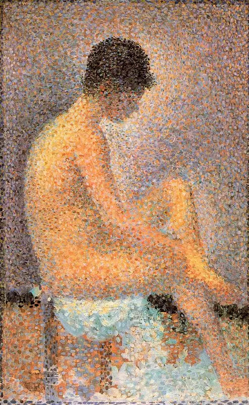 Istuva malli, sivuprofiilista - Georges Seurat