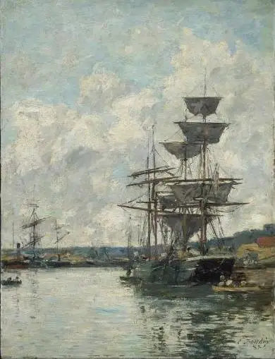 Laivat Havressa - Eugène Boudin