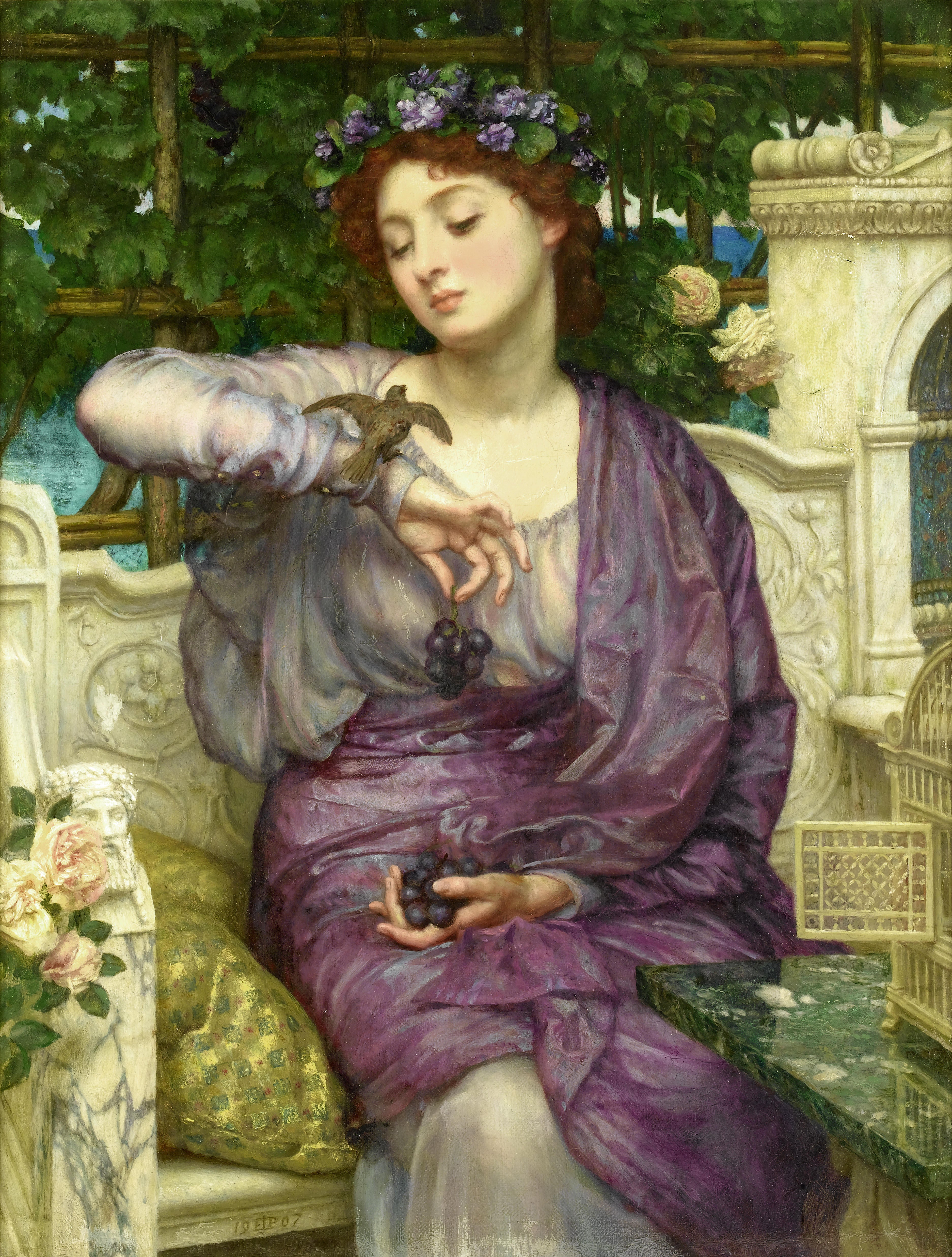 Lesbia et son moineau - Edward Poynter