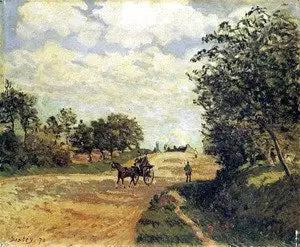 Mantesin ja Choisy-le-Roin välinen tie - Alfred Sisley
