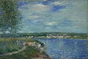 Pesukoneet, lähellä Champagnea - Alfred Sisley