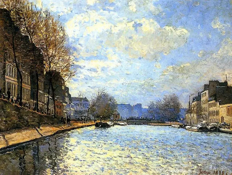Näkymä Saint-Martin -kanavalta - Alfred Sisley