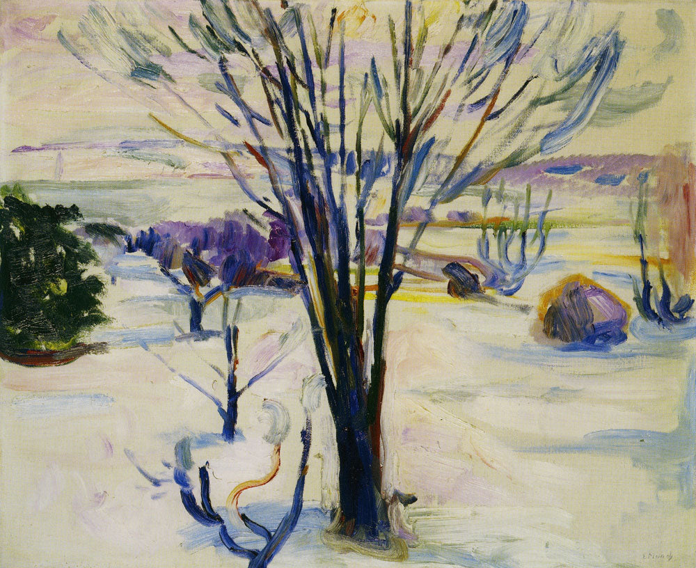 Reproduction du tableau « Neige - Edvard Munch » par Alpha Reproduction en peinture à l’huile