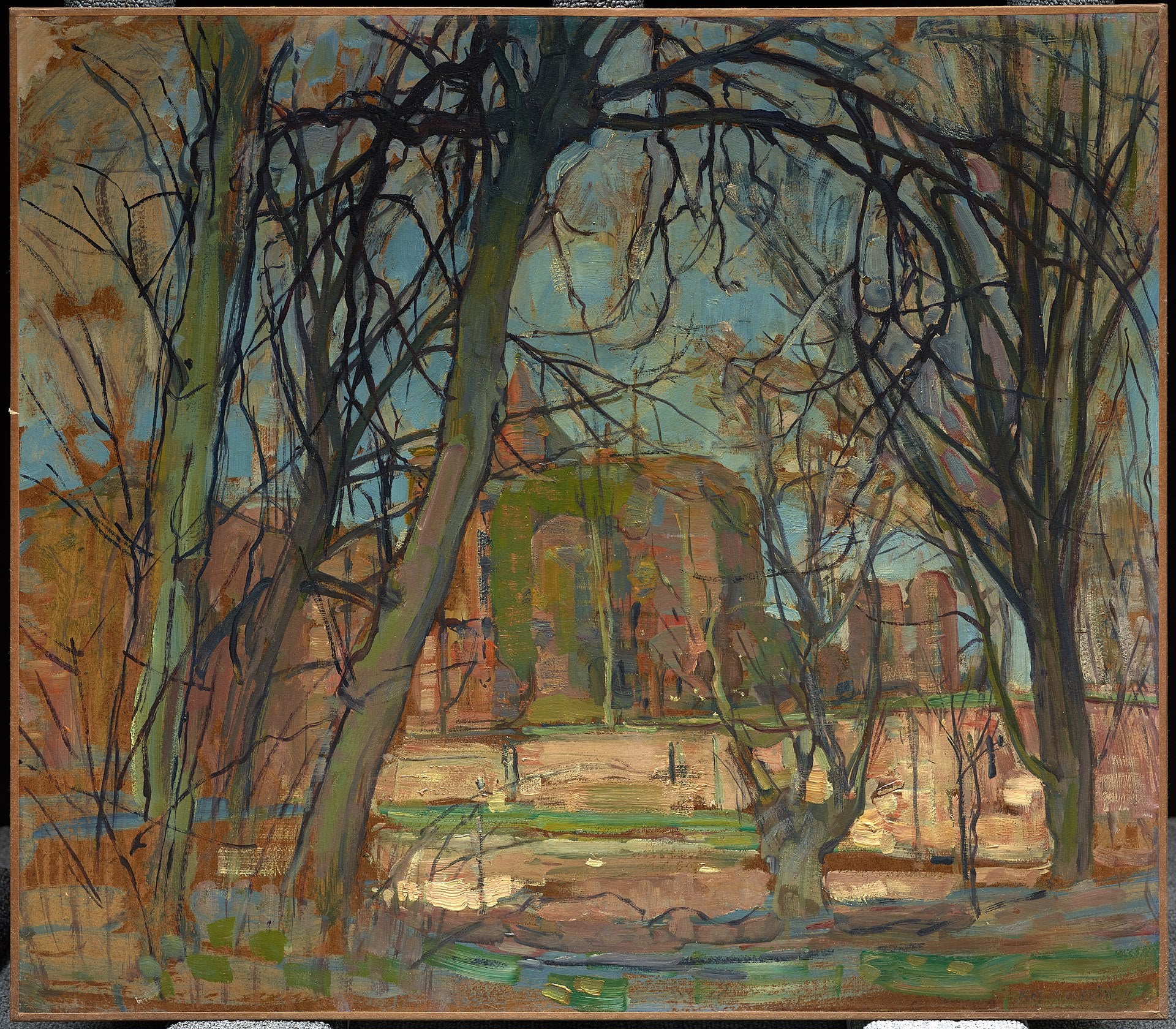 Kevätaurinko (Lentezon): Brederoden linnan raunio - Piet Mondrian