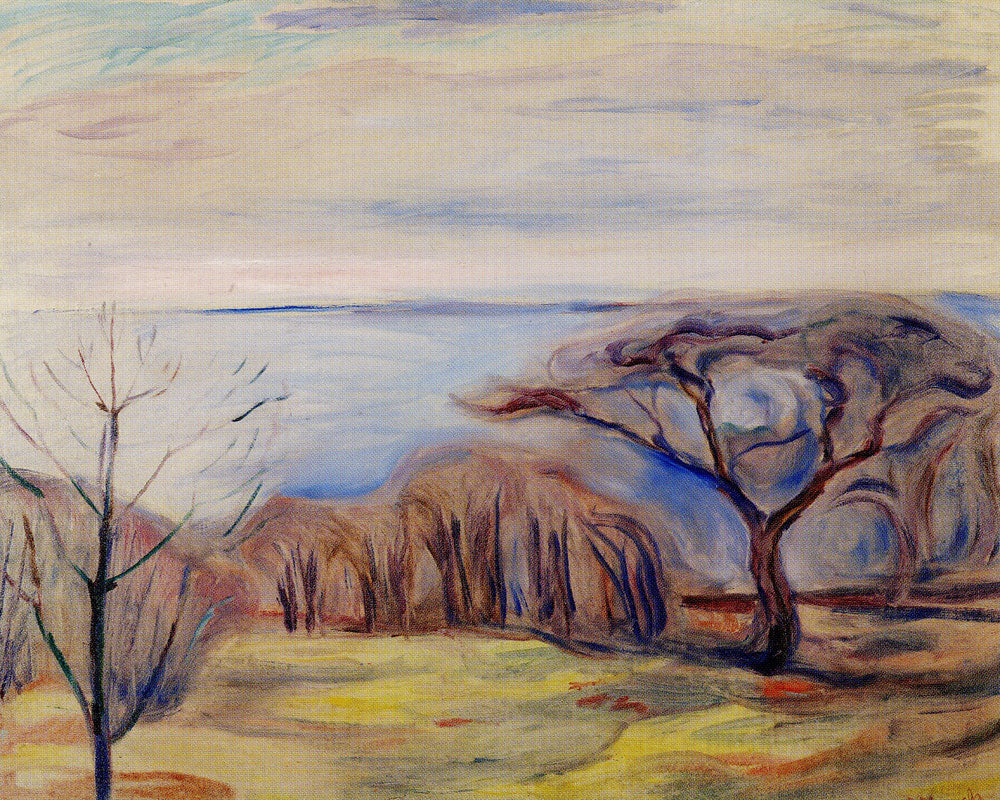 Reproduction du tableau « Paysage de printemps - Edvard Munch » par Alpha Reproduction en peinture à l’huile
