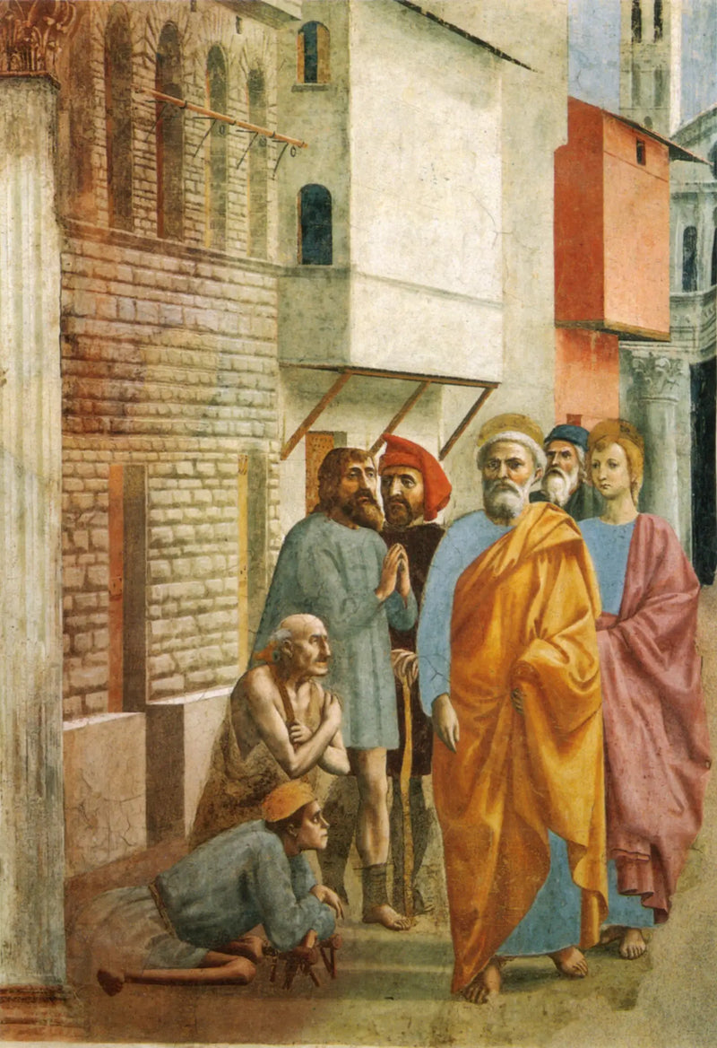Pyhä Pietari parantaa sairaita varjonsa avulla - Masaccio