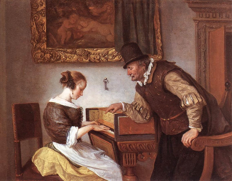 La leçon de clavecin - Jan Steen