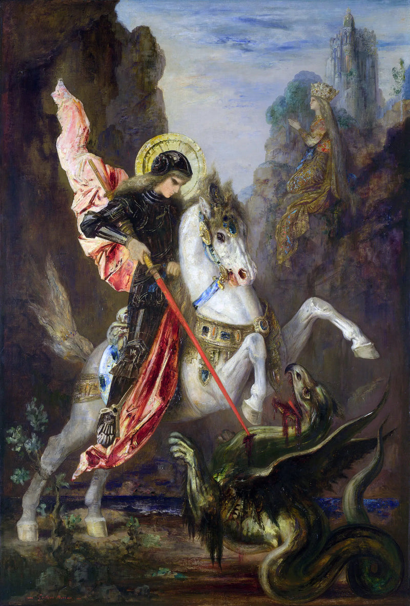 Pyhä Yrjö ja lohikäärme - Gustave Moreau