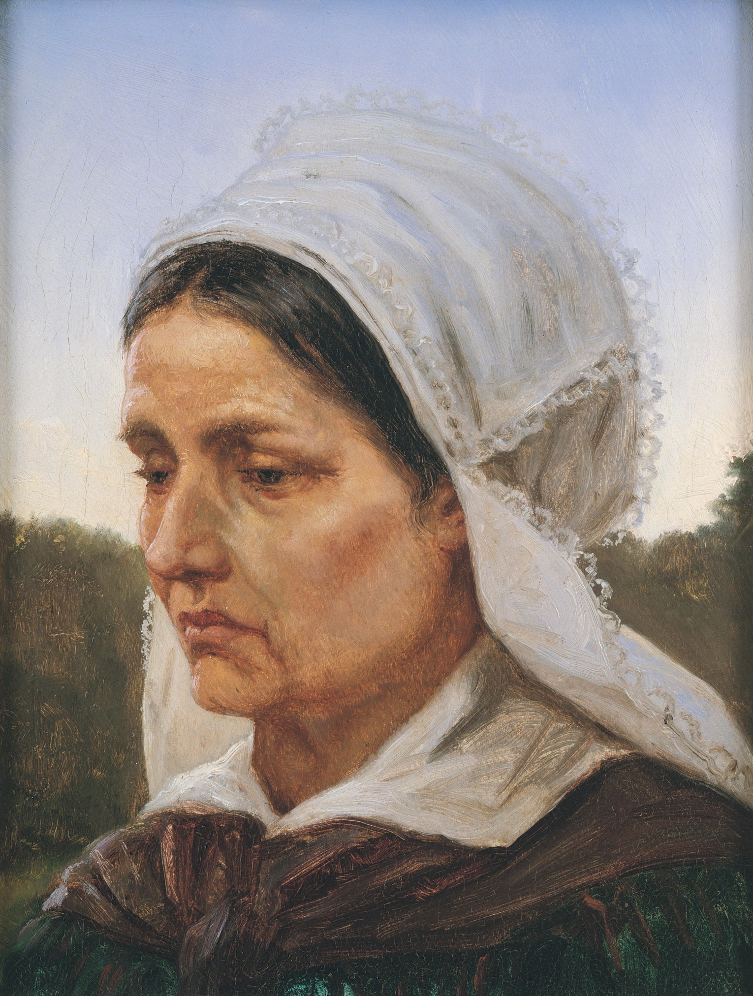 Juhlapukuinen nainen Arildslägenissä Ruotsissa - Peder Severin Krøyer