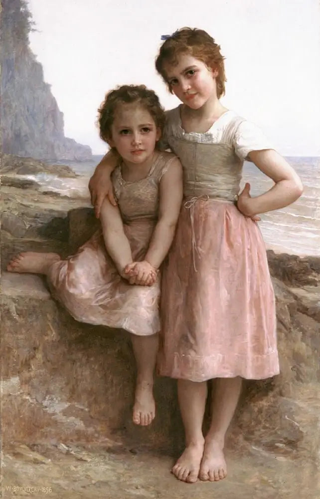 Sisarukset rannalla - Bouguereau