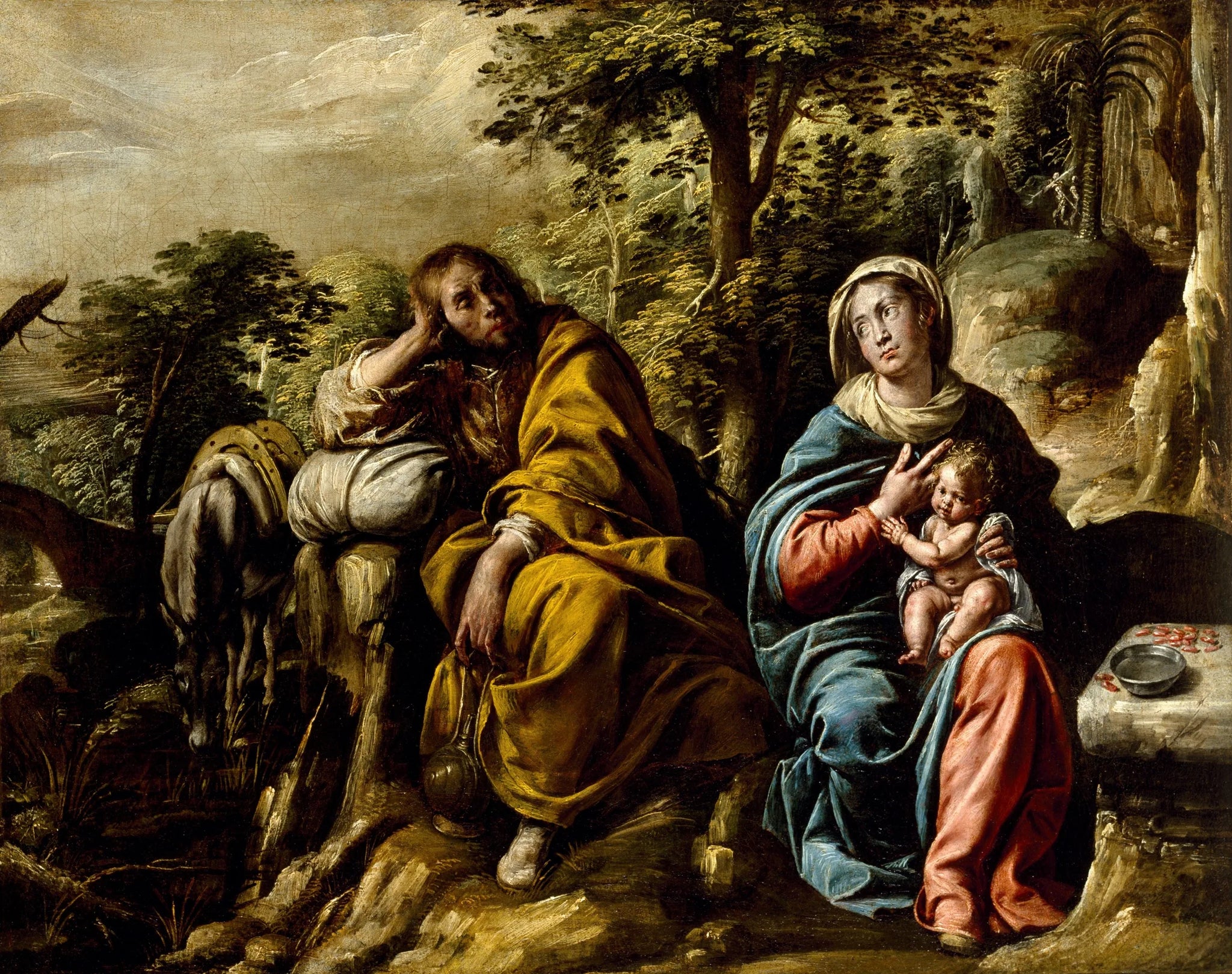 Le reste du voyage vers l'Égypte - Tanzio da Varallo image 1 tableau peint à l’huile sur toile