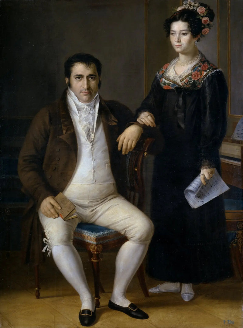 Don Pedro Benítez ja hänen tyttärensä María de la Cruz - Rafael Tejeo