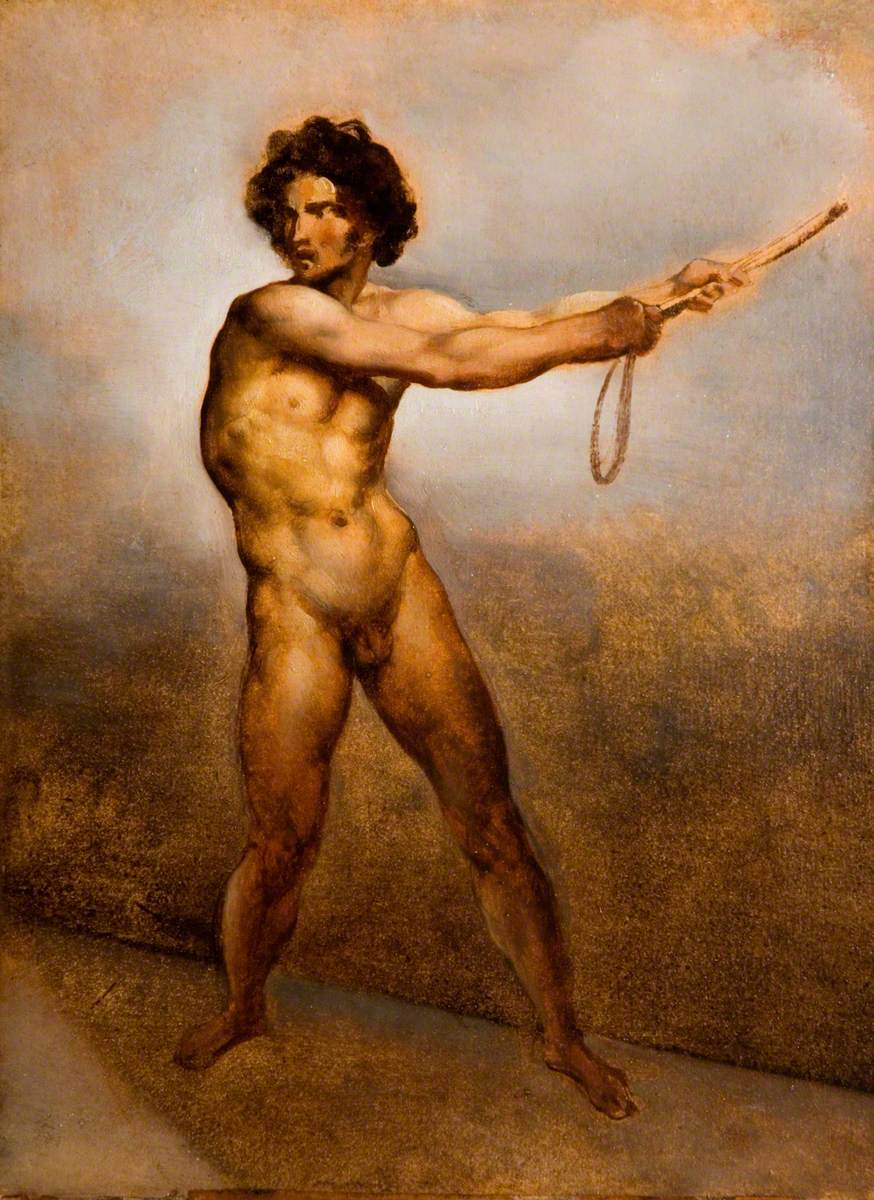 Reproduction du tableau « Étude d'un homme nu - Théodore Géricault » par Alpha Reproduction en peinture à l’huile