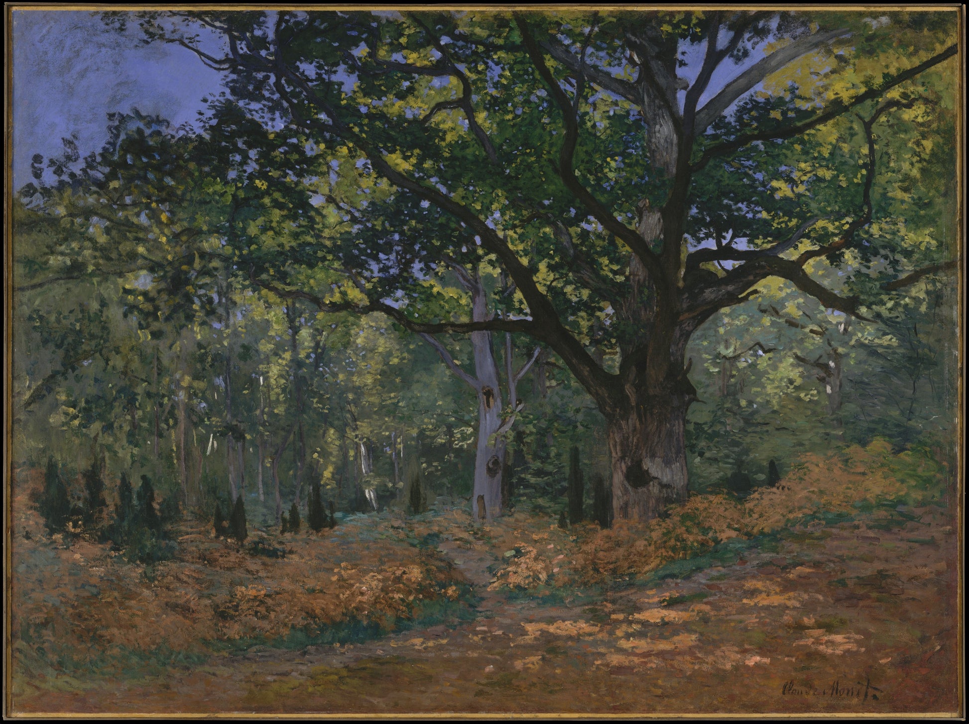 Reproduction du tableau « Le Chêne de Bodmer, la route de Chailly - Claude Monet » par Alpha Reproduction en peinture à l’huile