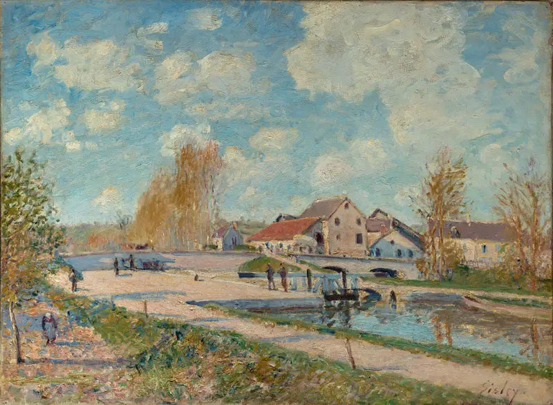 Bourgognen sulku Moret'ssa, Kevät - Alfred Sisley