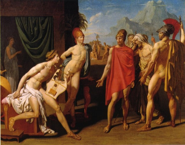 Akhilleus vastaanottaa Agamemnonin lähettiläät - Jean-Auguste-Dominique Ingres