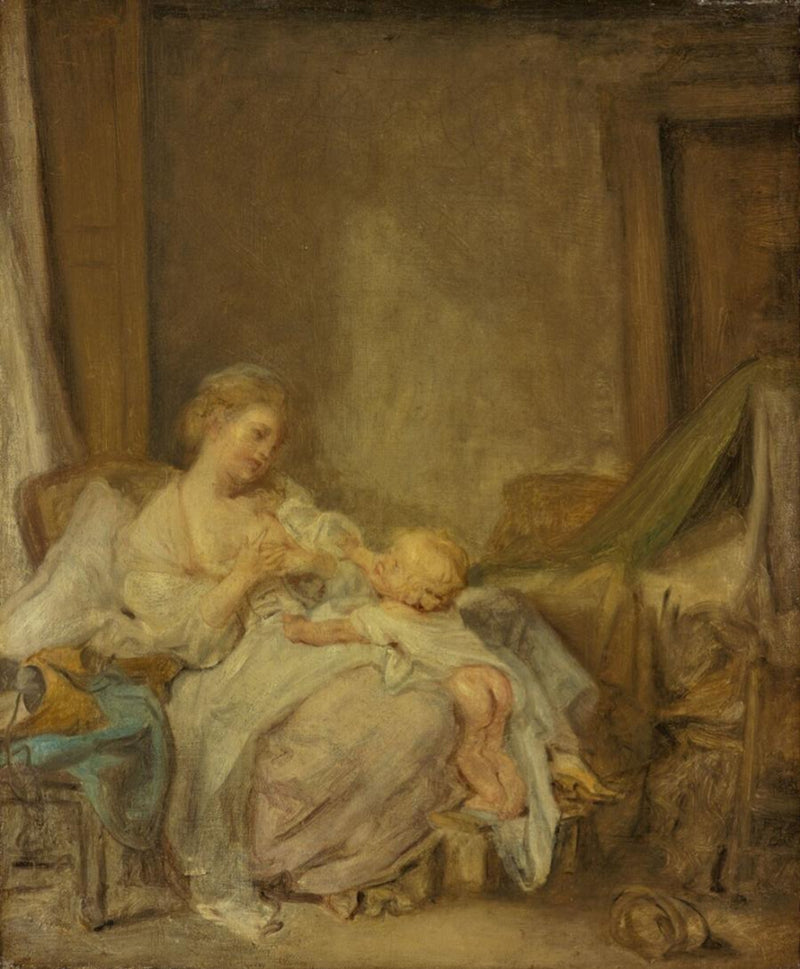 Onnellinen äiti - Jean-Baptiste Greuze